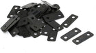 50pcs 24mmx9mmx0.5mm Flat Corner Brace Angle Plate Repair Bracket Black