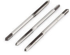3pcs 3mm Cutting Dia Threaded 3 Flutes Tapper HSS Hand Tap 2.8mm Shank Dia 46mm Length