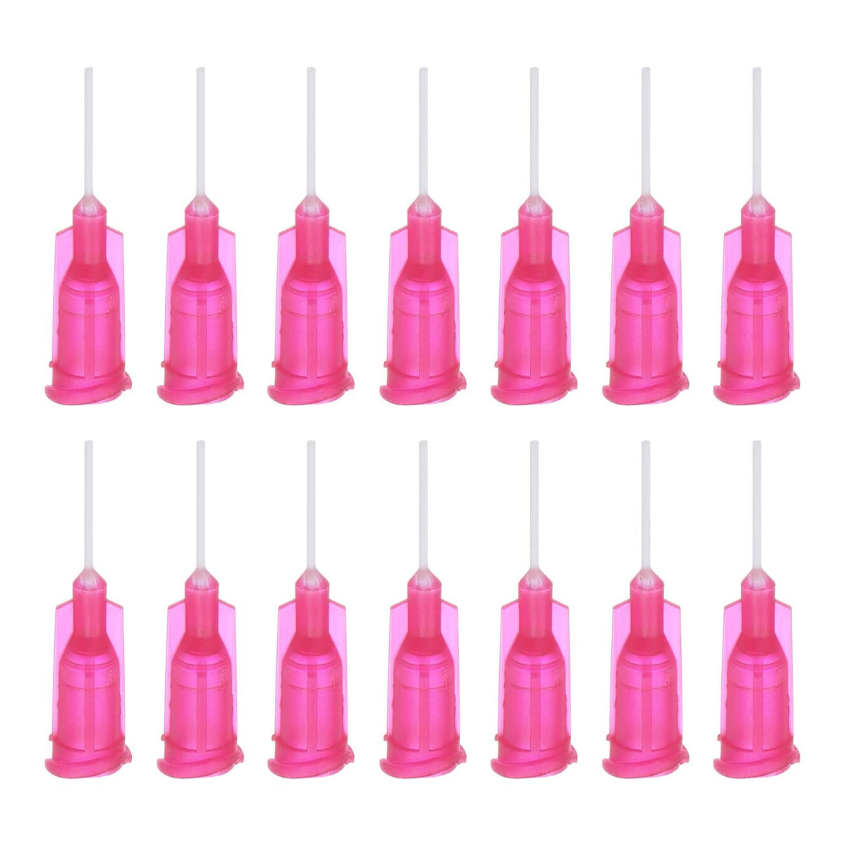 50 Pcs 25G Plastic Dispensing Needles, 1/2" PP Glue Needle Tube Blunt Luer Lock Tips with PP Flexible Needle for Liquid Glue Gun, Red