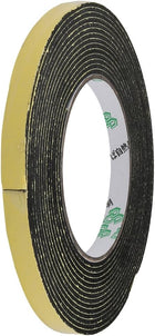 Sealing Foam Tape 10mm Wide 5mm Thick 5m/16.4ft Long, Self Adhesive Weather Strip for Window Door Insulation, Yellow Black