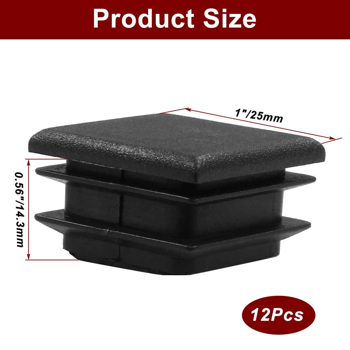 LinkMejor 12 Adet 1 İnç (25mm) Kare Plastik fiş
