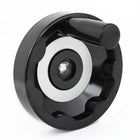 a13062400ux1102 Milling Machine Inside Ripple Hand Wheel 12 mm x 125 mm with Handle Black