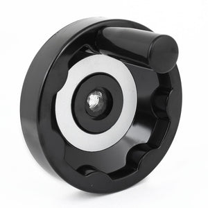 a13062400ux1102 Milling Machine Inside Ripple Hand Wheel 12 mm x 125 mm with Handle Black