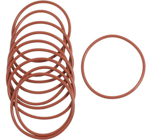 10 Pcs Flexible Rubber O Ring Seal Washer Replacement Red 58mm x 2.5mm