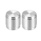 2pcs Potentiometer Knob Knurled Shaft Siver Tone Aluminum 6mm Shaft Dia. Rotary Knob 13mmx13mm Volume Control Knob