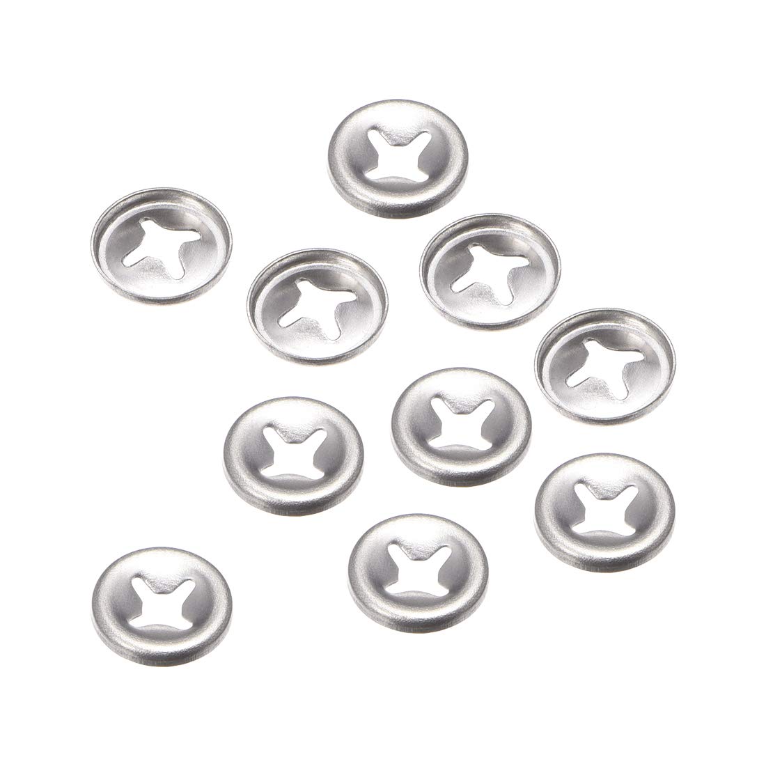 M3 ing Washer 2.5mm I.D. 10mm O.D. Internal Tooth Washers Push-On Locking Speed Clip 304 Stainless Steel 10pcs
