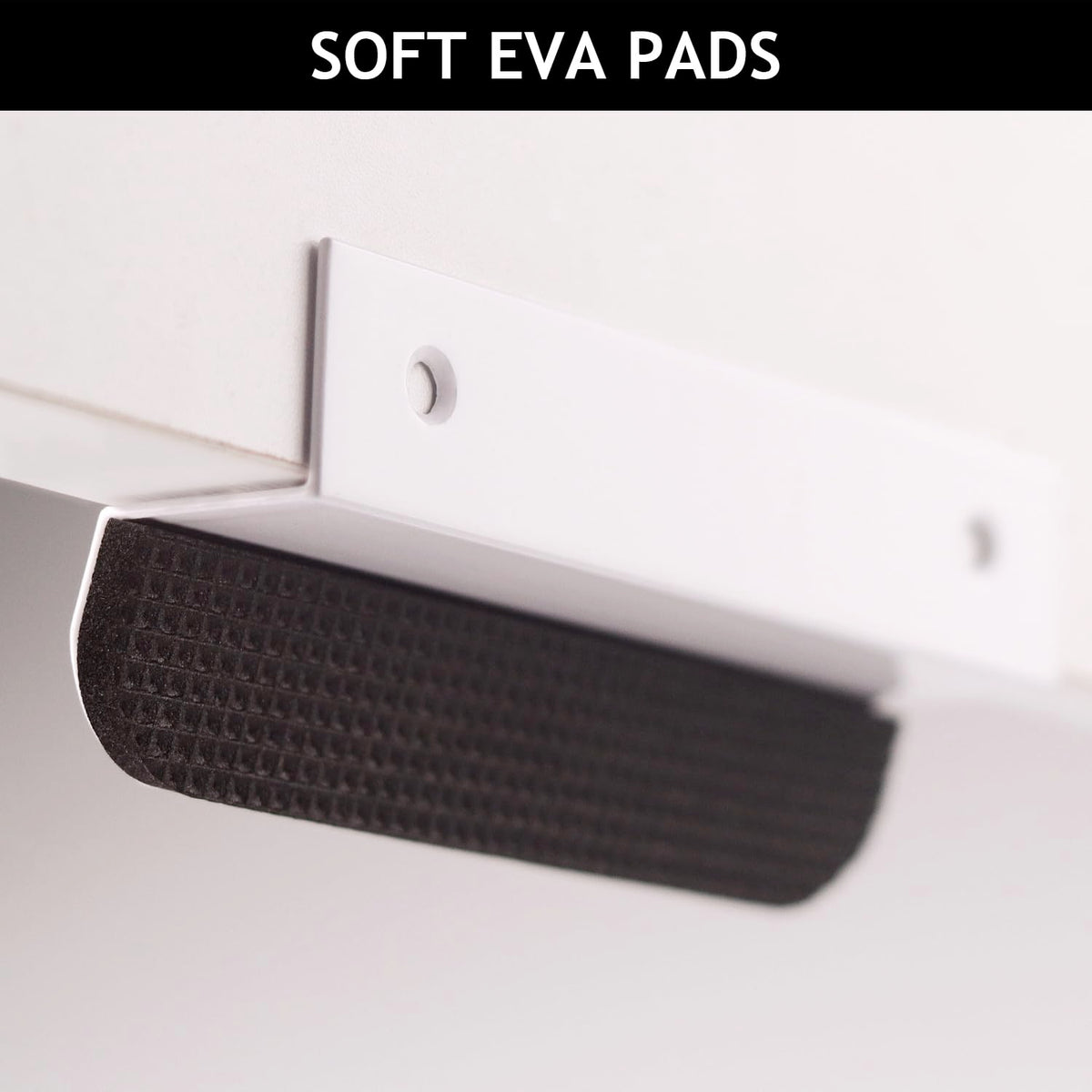 LinkMejor 1-Pack Pemindah Kaki Bawah Rak, Putih, 4-3/4'', Aluminum