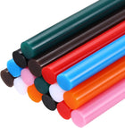 16pcs Full Size Hot Glue Gun Sticks 8-inch x 0.43-inch 11 x 200mm, Black, White, Bright Red, Coffee, Deep Green, Sky Blue, Orange, Pink