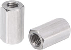 M5 x 0.8-Pitch 15mm Length 304 Stainless Steel Metric Hex Coupling Nut, 10-Pack