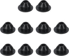 10pcs Hole Plug 1/4 Inch (7mm) Button Plugs Fit for 6mm Hole, Snap in Locking Hole Tube Plug Silicone Tube Waterproof Plug Tube Plug, Black