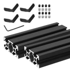 2 Pcs t Slot 2040 Aluminum Extrusion Profile European Standard 100mm x 40mm Anodized Black Linear Rail Extrusion Frame for 3D Printer, CNC, DIY