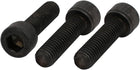 3pcs M10x35mm 12.9 Grade Hex Socket Cap Left Hand Thread Screw Bolt Black