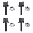M4 x 20mm Thumb Screw Bolt with T Nut Hand Driven Spade Nylon Plastic Screws Metric Thread for RC Model Aircraft 4 Pcs