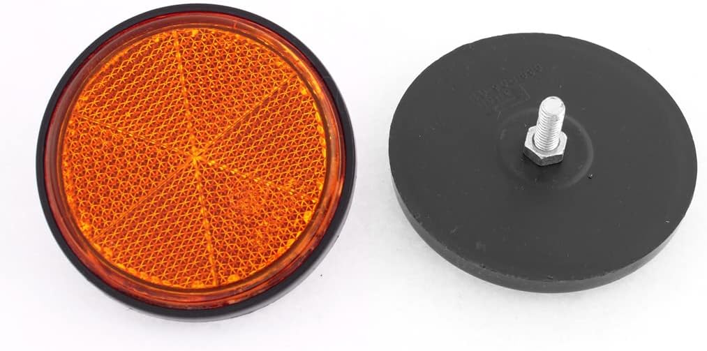 10 Stück gelbe runde Kugelreflektoren 56mm für Motorrad