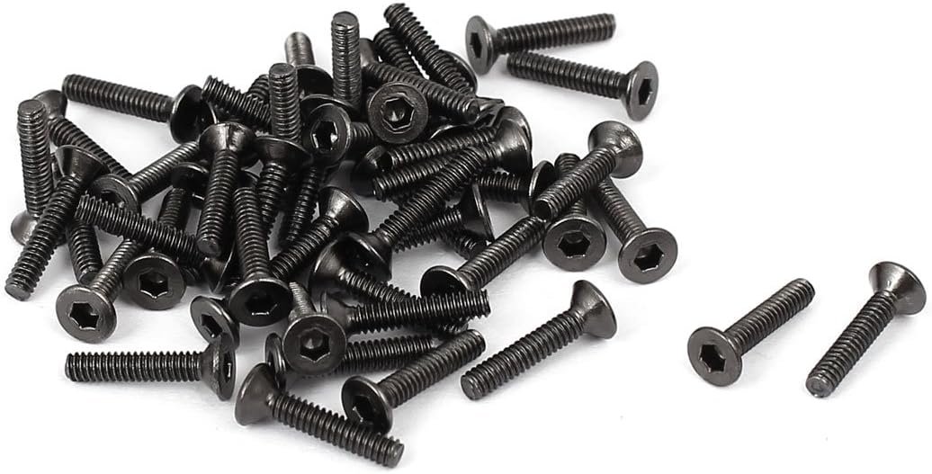 M3x5mm Kırmızı Nikel Kaplı 10.9 Kalite Düz Kafa Hex Soket Kaplı Trenç Bant 50 Adet