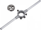 Die Stock Handle Wrench Set, M4 x 0.5 Threading Round Die and 20mm (Fit M3.5-M6 Dies) Holder Adjustable Wrench Hand Tool