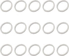 18mmx22mmx2mm Engine Oil Drain Plug Crush Gasket Aluminum Washer Seals 15pcs