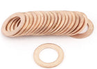 20PCS 16mm OD 10mm ID 1mm Thick Copper Flat Washer Oil Brake Line Seal