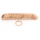 50Pcs 10mm Inner Dia 1mm Thickness Copper Flat Washer Spacer Fastener