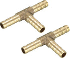 6mm Brass Tee Barb Hose Fitting T 3 Way Connector Joiner 2pcs
