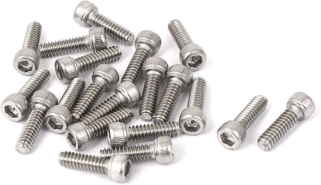 4#-40 x 3/8 Inch 304 Stainless Steel Internal Hex Socket Cap Screws Bolts 20 Pcs
