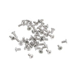 M1.6-0.35 x 3mm 100Pcs Flat Round Head Screws 304 Stainless Steel Phillips Drive Machine Screws Hardware Fastener for Furniture Connection