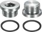 2Pcs M30x2 Inner Hex Head Pipe Fitting Plug, Universal Carbon Steel Thread Socket Plug with Black O-Ring for Terminate Pipe Ends or Replacement Drains