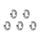 5pcs R1212ZZ Deep Groove Ball Bearings 1/2" ID x 3/4" OD x 5/32" Height P5 Miniature Bearings Double Metal Shielded Chrome Steel Z3 Bearing for Engineering Machinery, Silver Tone