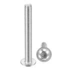 Flanged Button Head Socket Cap Screws, M8x70mm Hex Socket Drive Screw, 304 Stainless Steel Fasteners Bolts, Fully Threaded Machine Screw 10Pcs