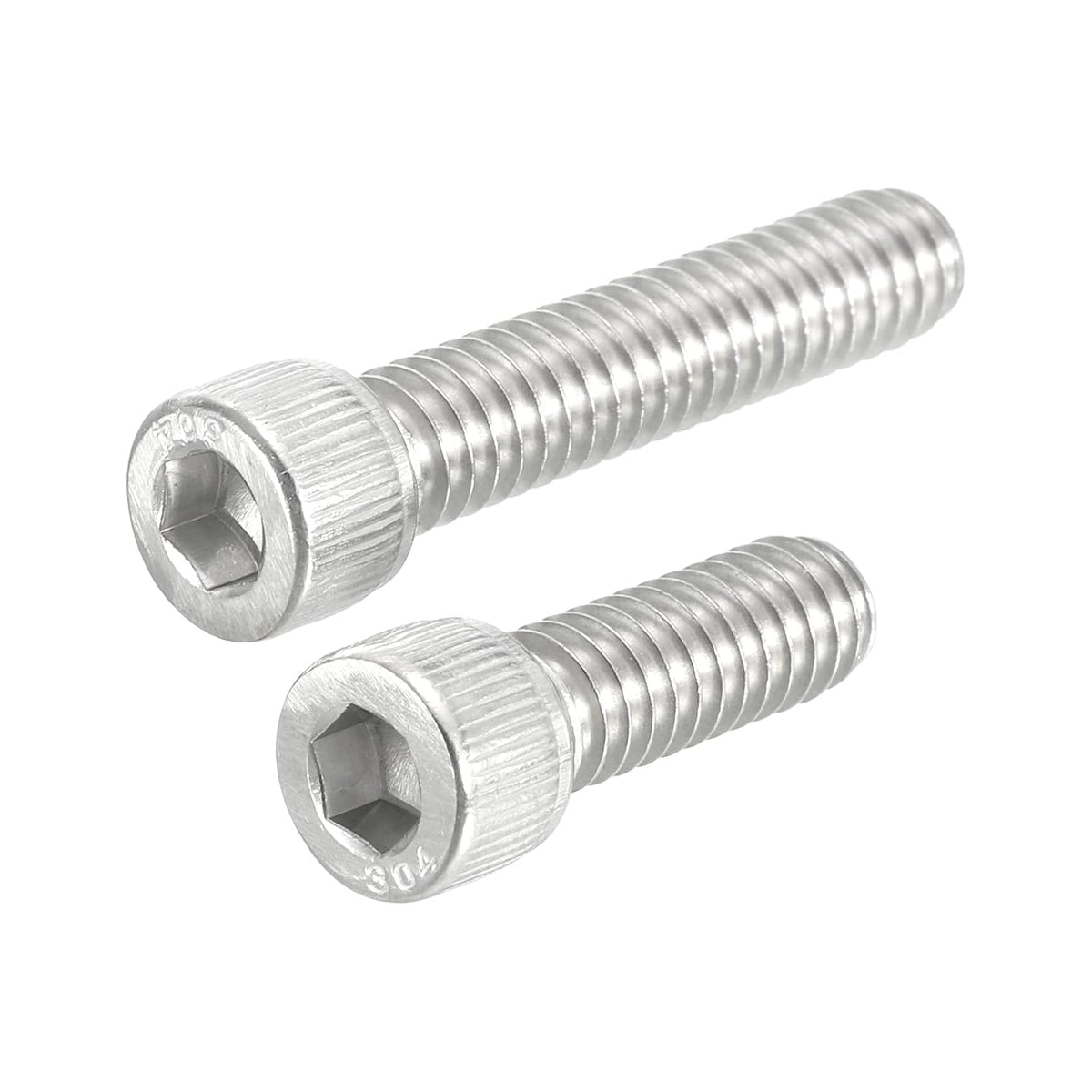 Hex Socket Head Cap Screws 304 Stainless Steel, 10pcs 1/4"-20 x 3/4", 10pcs 1/4"-20 x 1-1/4"