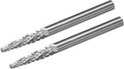 Tungsten Carbide Rotary Files 1/8" Shank, Double Cut Taper Shape Rotary Burrs Tool 3mm Dia, for Die Grinder Drill Bit Wood Soft Metal Carving Polishing, 4pcs