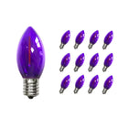 LinkMejor 12PK C7 LED Replacement Bulbs, 0.6W Violetto, Base Candela E12