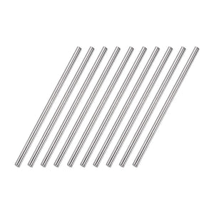 4mm x 100mm 304 Stainless Steel Solid Round Rod for DIY Craft - 10pcs