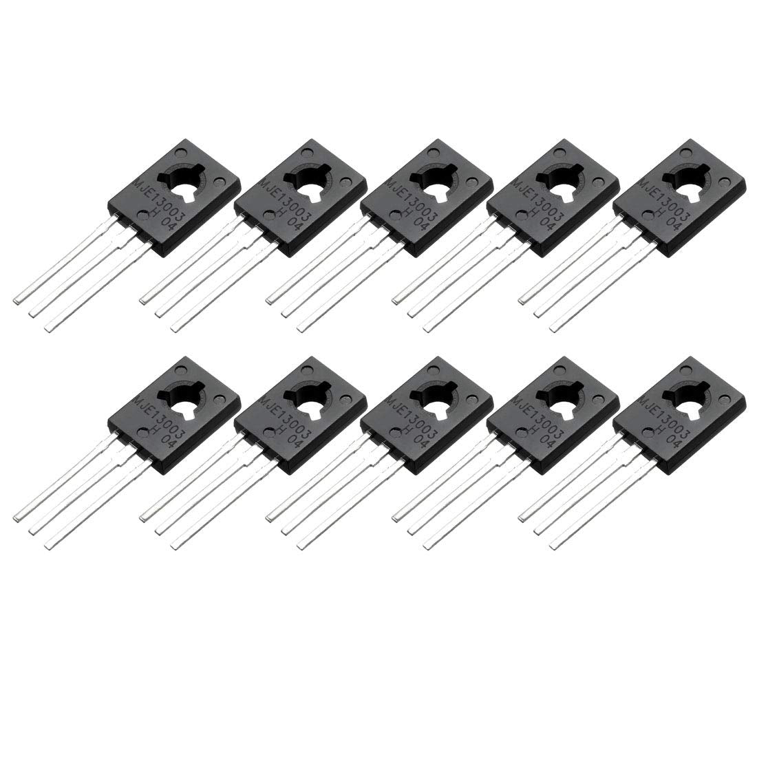 10 Pcs 13003 Transistor TO-126 NPN 3 Pins PCB Through Hole Bipolar Transistor 400V 1.5A 1.25W