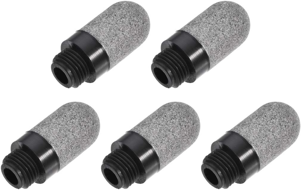 Pneumatic Air Muffler G1/4 Male Thread Plastic Breather Exhaust Muffler 5pcs