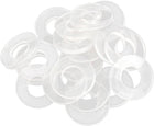 Rubber Flat Washer 19mm OD 8.5mm ID 2mm Thickness Sealing Gasket for Faucet Pipe Water Hose, Clear, Pack of 20