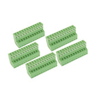 a11042200ux0027 5 Piece 12P 3.5 mm Pitch COMBICON Connector in Screw Terminal Block 8 Amp, 0.71" Width, 1.65" Length