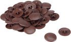 16.5mm Dia Round Shape Plastic Phillips Screw Cap Cover Dark Brown 40pcs