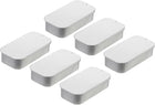 Metal Tin Box Containers, 6Pcs 3.5x1.8x0.8 Inch Silver Mini Portable Metal Slide Top Tin Containers for Jewelry Crafts