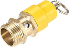 Safety Valve Air Compressor Pressure Relief Valve, G1/2 Male, 115PSI Set Pressure, Yellow Hat, 1Pack