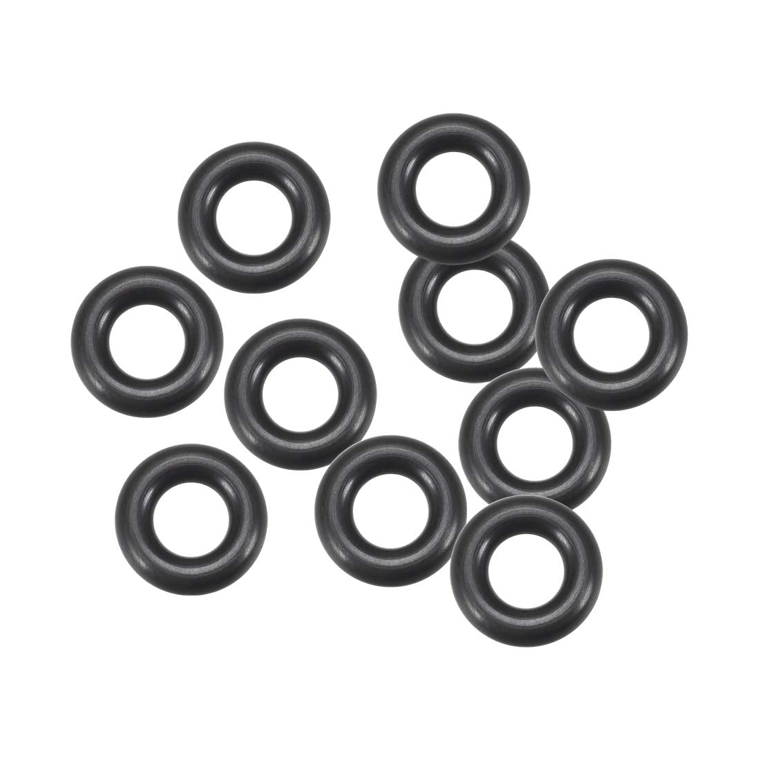 Fluorine Rubber O Rings, 12mm OD, 5.8mm Inner Diameter, 3.1mm Width, Seal Gasket Black 10Pcs