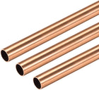 Copper Round Tube, 8mm OD 0.5mm Wall Thickness 300mm Long Straight Pipe Tubing 3 Pcs