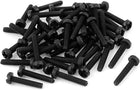 M2 x 10mm Plastic Phillips Cross Pan Head Machine Screws Black 50 PCS