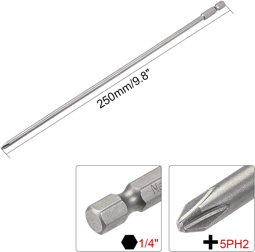 1/4-Inch Pemegang Hex 250mm Panjang Baterai 5PH2 Driver Pemahat Baterai S2