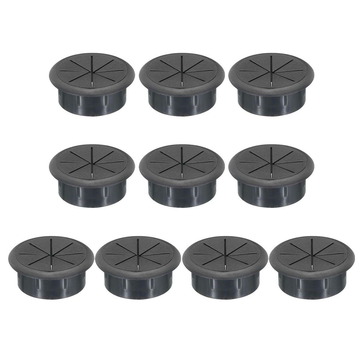 10pcs Cable Hose Snap Bushing Grommet Protector 50mm Mount Dia Black Plastic Cable Snap Locking Bushing Grommet