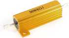 50W 8 Ohm 5% Chassis Mounted Audio Aluminum Clad Resistors Gold Tone