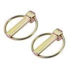 2Pcs 11/32" x 2" Linch Pin with Ring, Trailer Pins Assortment Kit for Boat Kayak Canoe Trailer Tractor Trolley, Gold