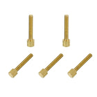 5Pcs Brass Knurled Thumb Screws, M4x25mm (7x6mm Head) Flat Stripe Bolt Knob Fasteners Solid Brass Diamond Knurled Thumb Screws Knobs for Electronic, Mechanical