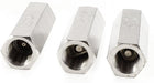 3pcs 1/8PT Female Thread Full Port One Way Air Check Valve Silver Tone