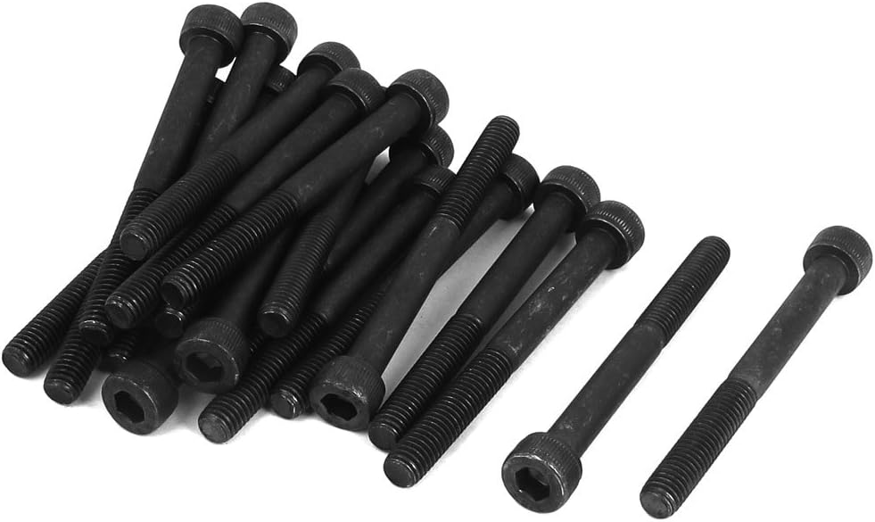 M5 x 50mm 12.9 Alloy Steel Hex Socket Head Cap Screw Bolt Black 20pcs